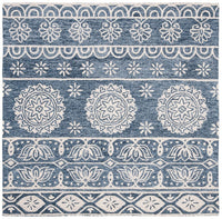 Safavieh Micro-Loop Mlp607M Blue / Ivory Bohemian Area Rug