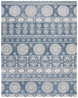 Safavieh Micro-Loop Mlp607M Blue / Ivory Rugs.