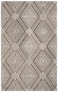 Safavieh Micro-Loop Mlp608F Dark Grey / Ivory Geometric Area Rug