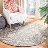 Safavieh Micro-Loop Mlp608F Dark Grey / Ivory Rugs.