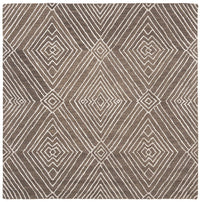 Safavieh Micro-Loop Mlp608F Dark Grey / Ivory Geometric Area Rug