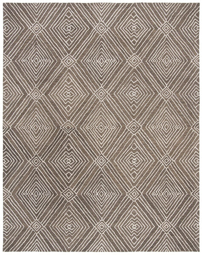 Safavieh Micro-Loop Mlp608F Dark Grey / Ivory Geometric Area Rug