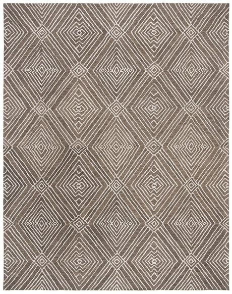 Safavieh Micro-Loop Mlp608F Dark Grey / Ivory Geometric Area Rug