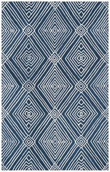 Safavieh Micro-Loop Mlp608N Navy / Ivory Rugs.