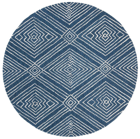 Safavieh Micro-Loop Mlp608N Navy / Ivory Geometric Area Rug