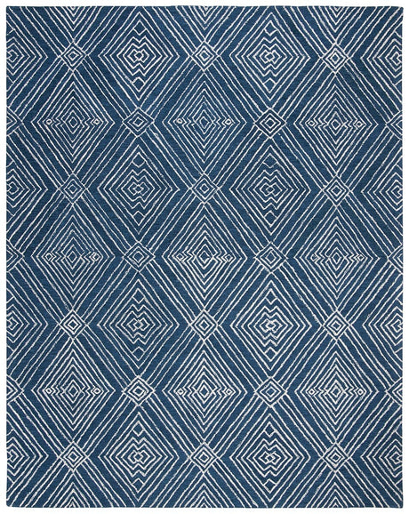 Safavieh Micro-Loop Mlp608N Navy / Ivory Geometric Area Rug