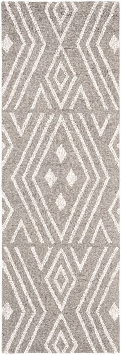 Safavieh Micro-Loop Mlp609F Grey / Ivory Geometric Area Rug