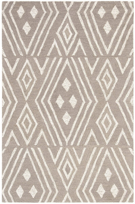 Safavieh Micro-Loop Mlp609F Grey / Ivory Geometric Area Rug