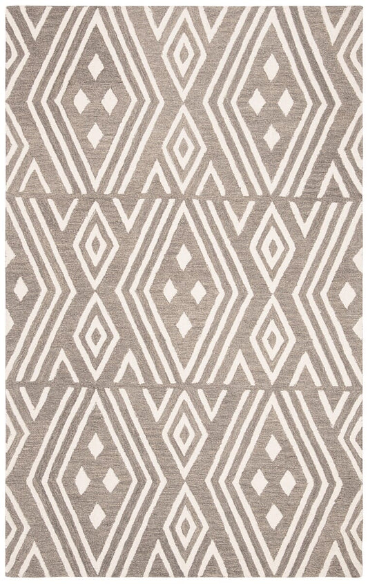 Safavieh Micro-Loop Mlp609F Grey / Ivory Geometric Area Rug