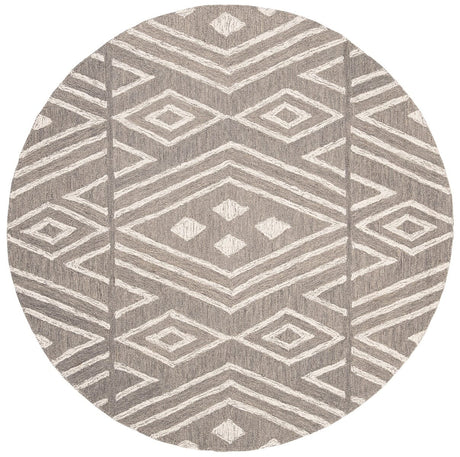 Safavieh Micro-Loop Mlp609F Grey / Ivory Geometric Area Rug