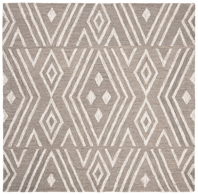 Safavieh Micro-Loop Mlp609F Grey / Ivory Geometric Area Rug