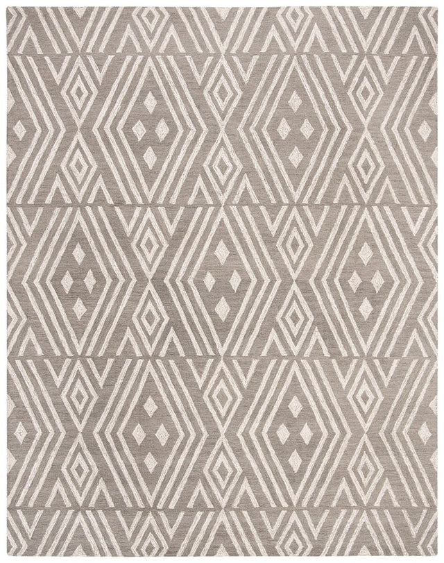 Safavieh Micro-Loop Mlp609F Grey / Ivory Geometric Area Rug