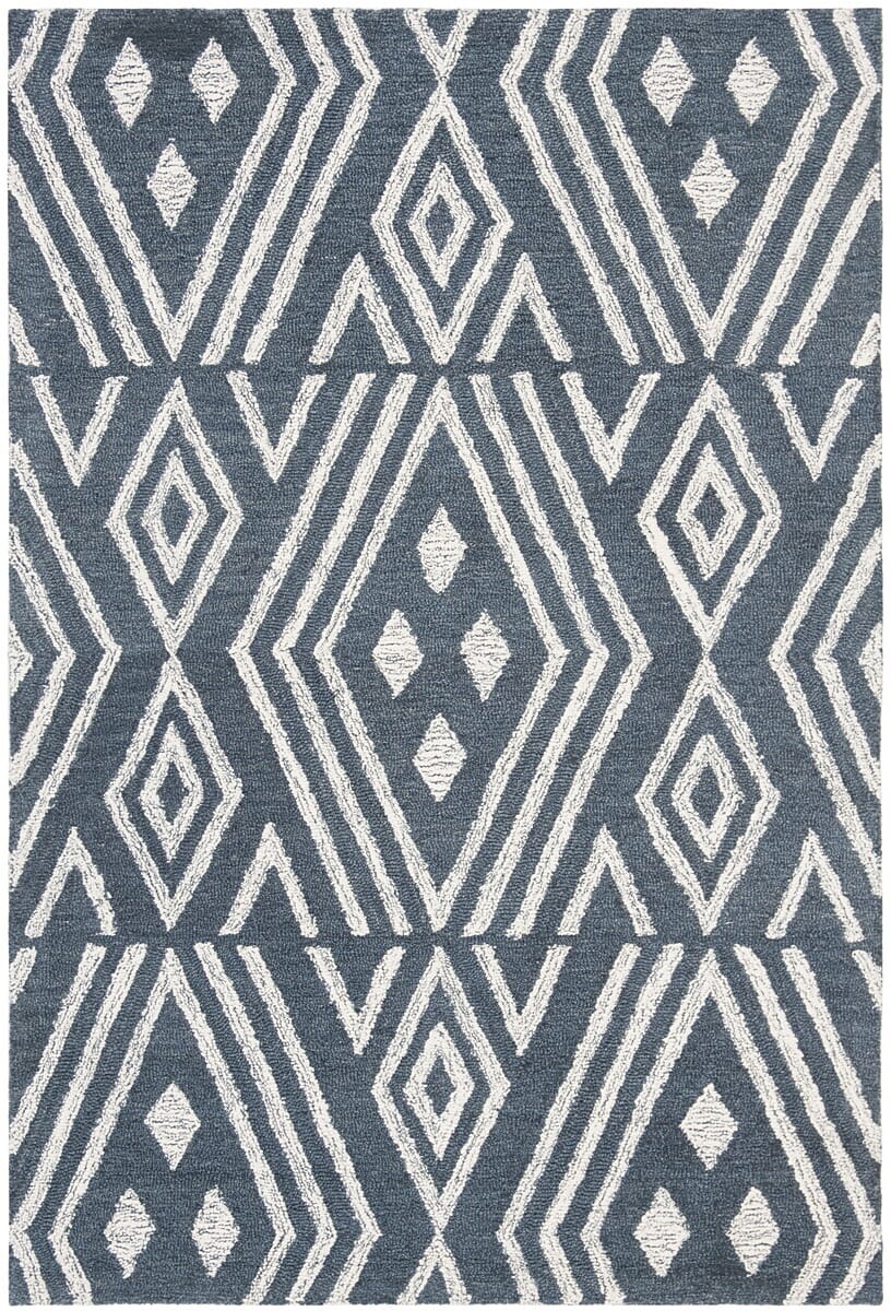 Safavieh Micro-Loop Mlp609N Navy / Blue Geometric Area Rug