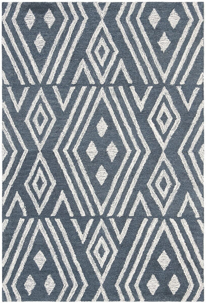 Safavieh Micro-Loop Mlp609N Navy / Blue Geometric Area Rug