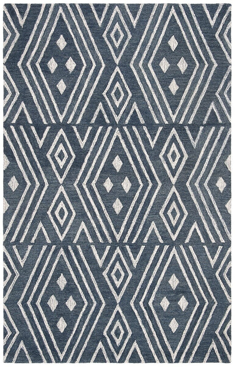 Safavieh Micro-Loop Mlp609N Navy / Blue Geometric Area Rug