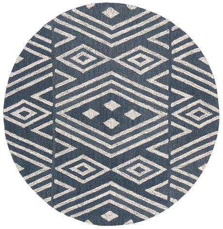 Safavieh Micro-Loop Mlp609N Navy / Blue Geometric Area Rug