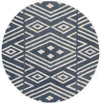 Safavieh Micro-Loop Mlp609N Navy / Blue Geometric Area Rug