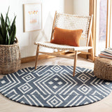 Safavieh Micro-Loop Mlp609N Navy / Blue Rugs.