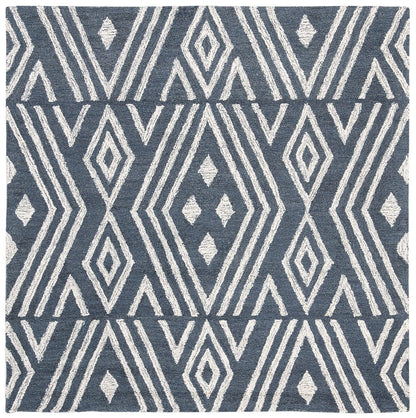 Safavieh Micro-Loop Mlp609N Navy / Blue Geometric Area Rug