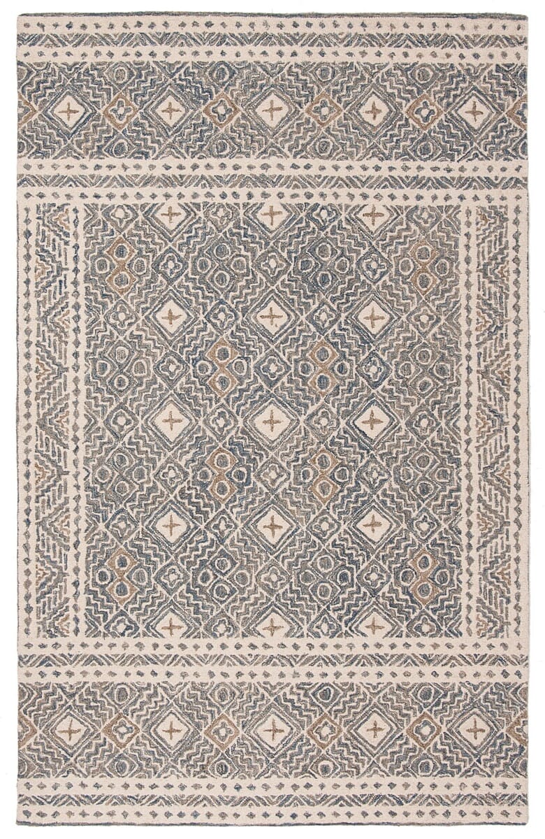 Safavieh Micro-Loop Mlp803M Blue / Ivory Rugs.