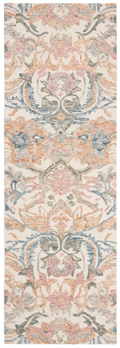 Safavieh Micro-Loop Mlp901M Ivory / Blue Area Rug