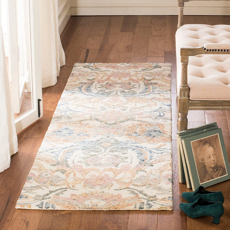 Safavieh Micro-Loop Mlp901M Ivory / Blue Area Rug