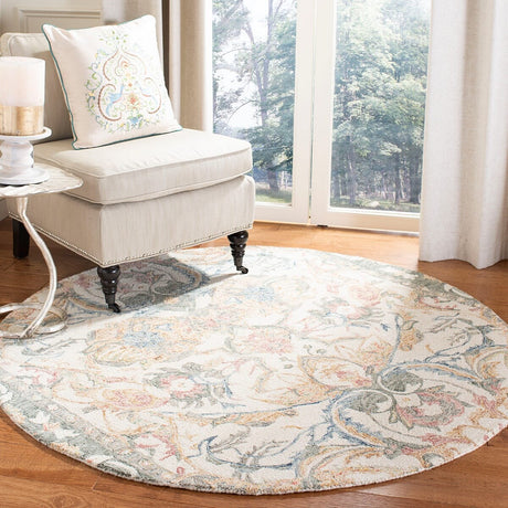 Safavieh Micro-Loop Mlp901M Ivory / Blue Area Rug