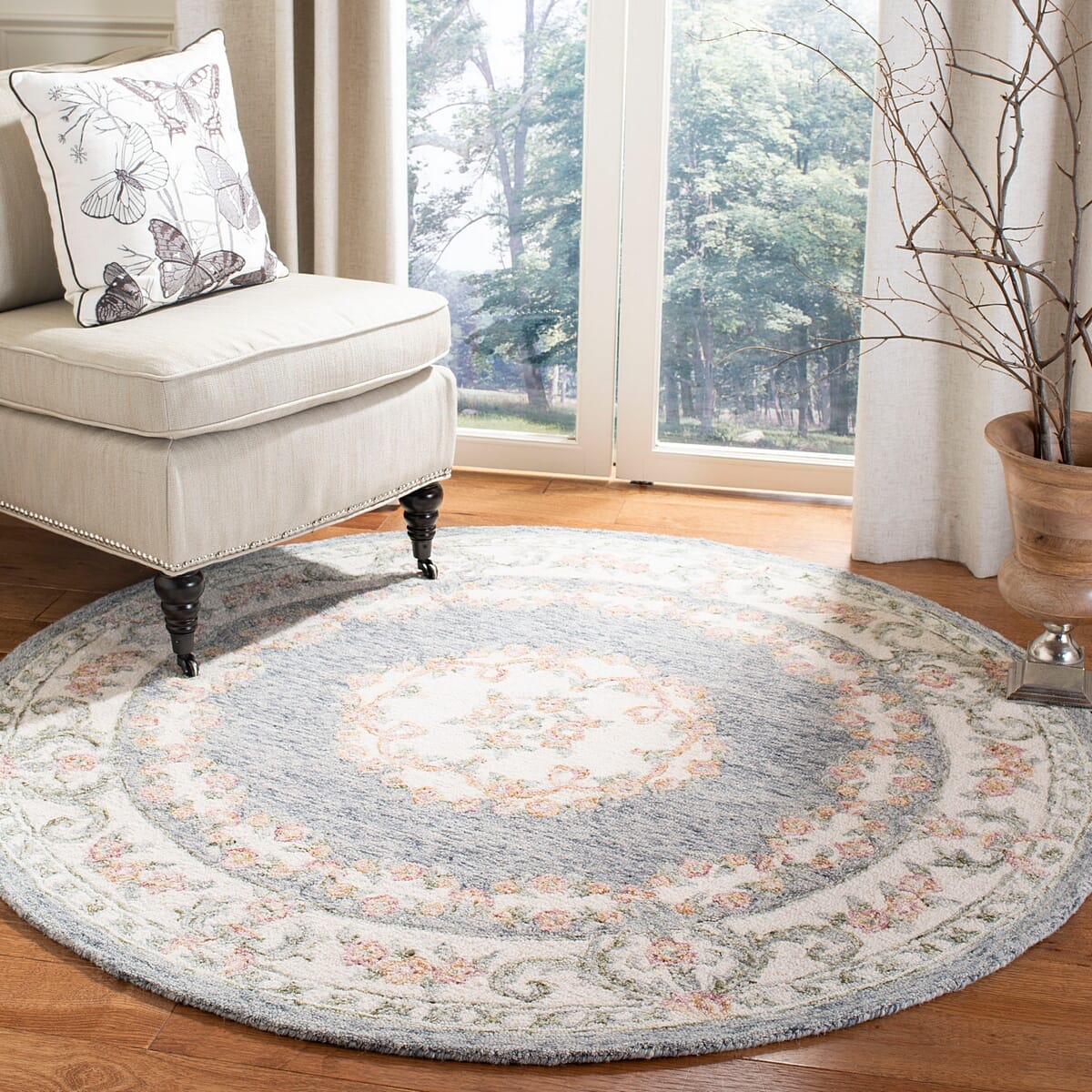 Safavieh Micro-Loop Mlp903F Grey / Ivory Rugs.