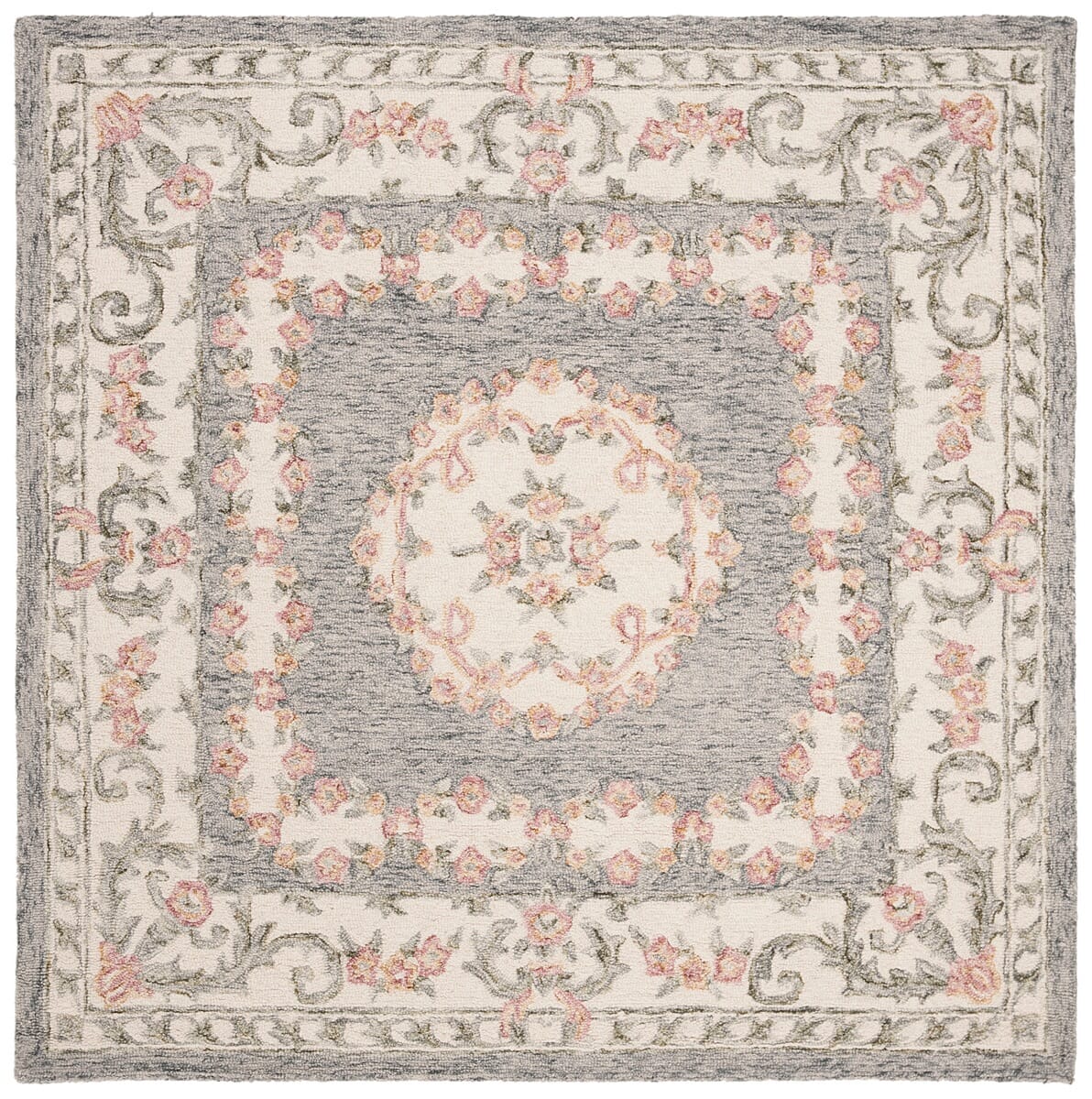 Safavieh Micro-Loop Mlp903F Grey / Ivory Rugs.