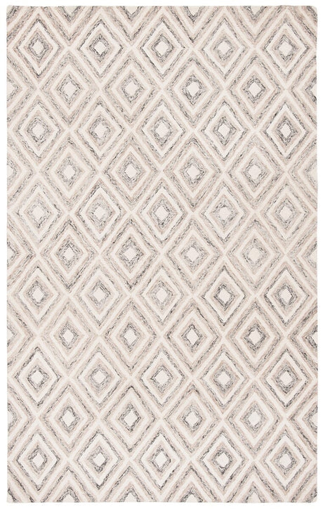 Safavieh Micro-Loop Mlp906F Grey / Ivory Geometric Area Rug