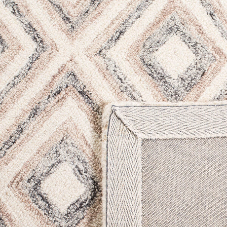 Safavieh Micro-Loop Mlp906F Grey / Ivory Geometric Area Rug