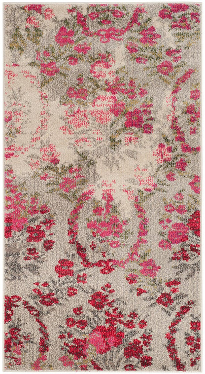 Safavieh Monaco Mnc205R Ivory / Pink Damask Area Rug