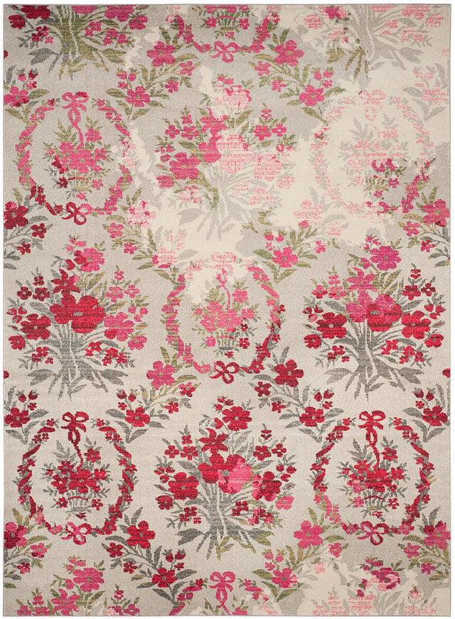 Safavieh Monaco Mnc205R Ivory / Pink Damask Area Rug