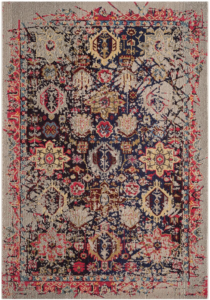 Safavieh Monaco Mnc206G Grey / Multi Vintage / Distressed Area Rug