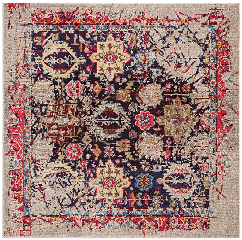 Safavieh Monaco Mnc206G Grey / Multi Vintage / Distressed Area Rug