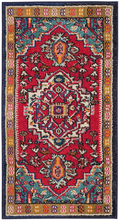 Safavieh Monaco Mnc207C Red / Turquoise Area Rug