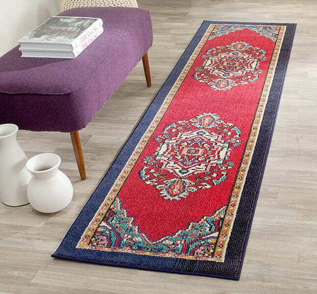 Safavieh Monaco Mnc207C Red / Turquoise Rugs.