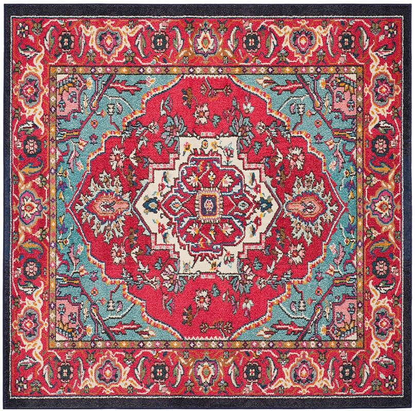 Safavieh Monaco Mnc207C Red / Turquoise Area Rug