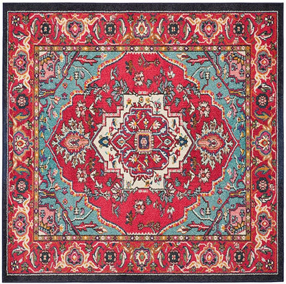 Safavieh Monaco Mnc207C Red / Turquoise Area Rug