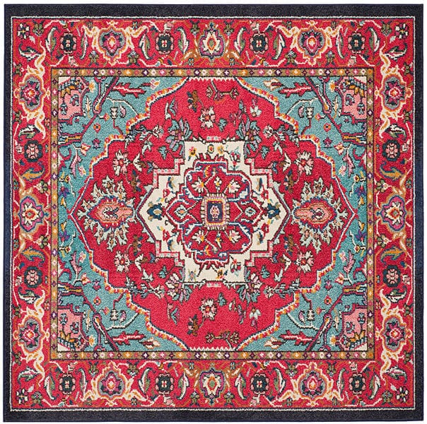 Safavieh Monaco Mnc207C Red / Turquoise Rugs.