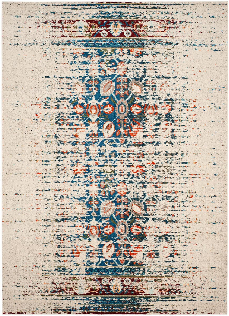 Safavieh Monaco Mnc208M Ivory / Blue Vintage / Distressed Area Rug