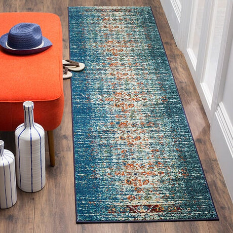 Safavieh Monaco Mnc208V Blue / Ivory Rugs.