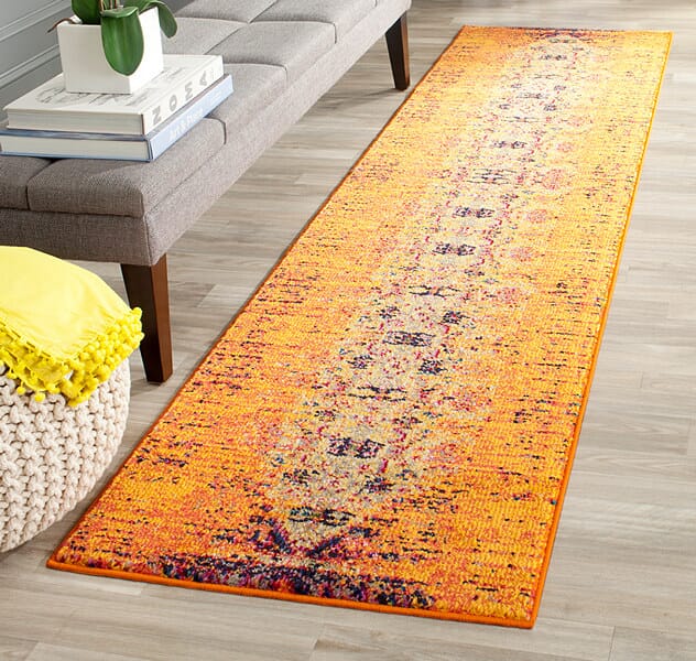 Safavieh Monaco Mnc209H Orange / Multi Vintage / Distressed Area Rug