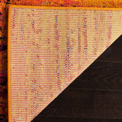 Safavieh Monaco Mnc209H Orange / Multi Vintage / Distressed Area Rug