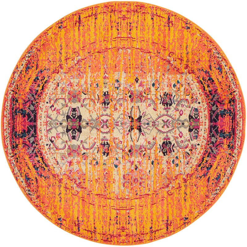 Safavieh Monaco Mnc209H Orange / Multi Vintage / Distressed Area Rug