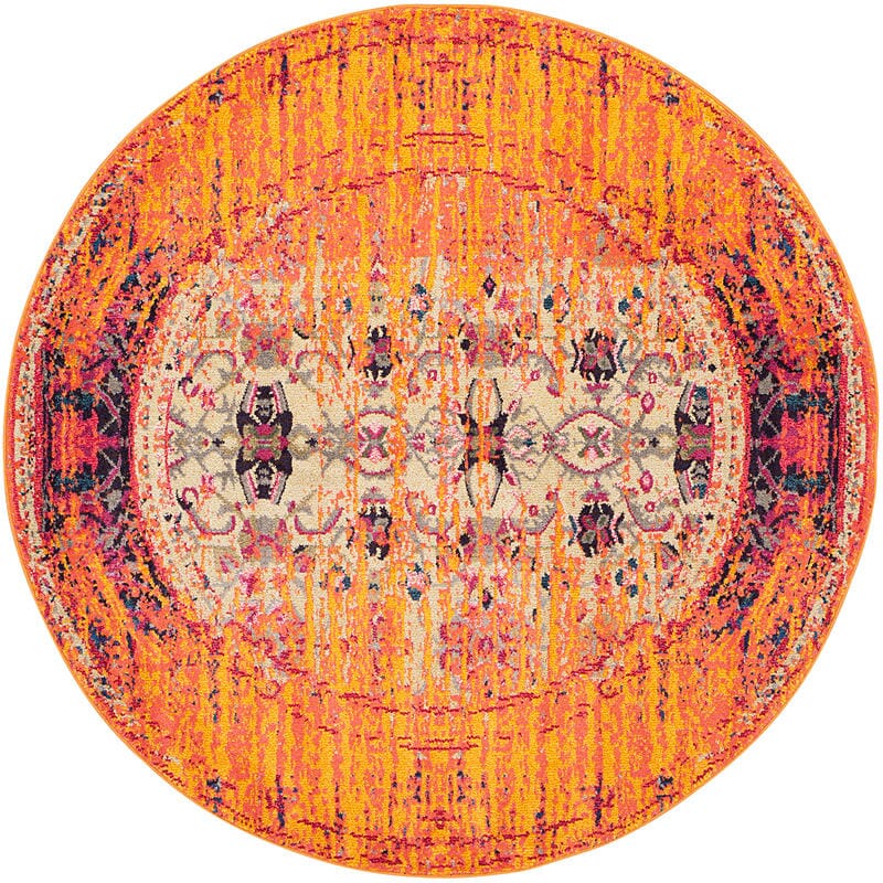 Safavieh Monaco Mnc209H Orange / Multi Vintage / Distressed Area Rug