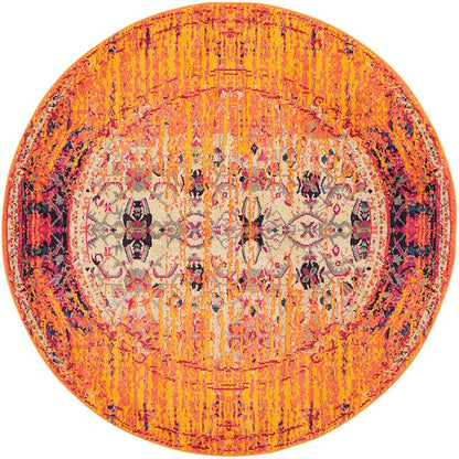 Safavieh Monaco Mnc209H Orange / Multi Vintage / Distressed Area Rug