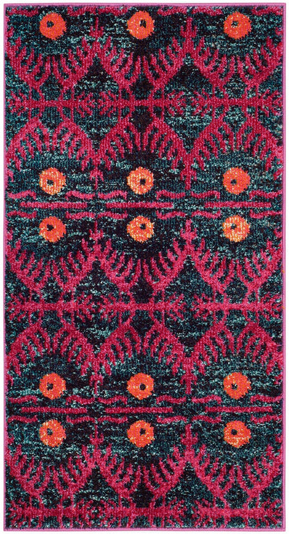 Safavieh Monaco Mnc213D Pink / Multi Ikat Area Rug