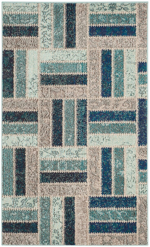 Safavieh Monaco Mnc214E Grey / Blue Rugs.