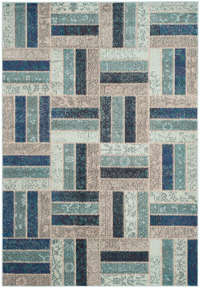 Safavieh Monaco Mnc214E Grey / Blue Rugs.